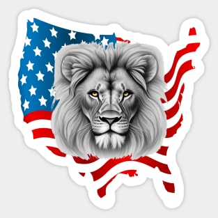 US Brave Lion Sticker